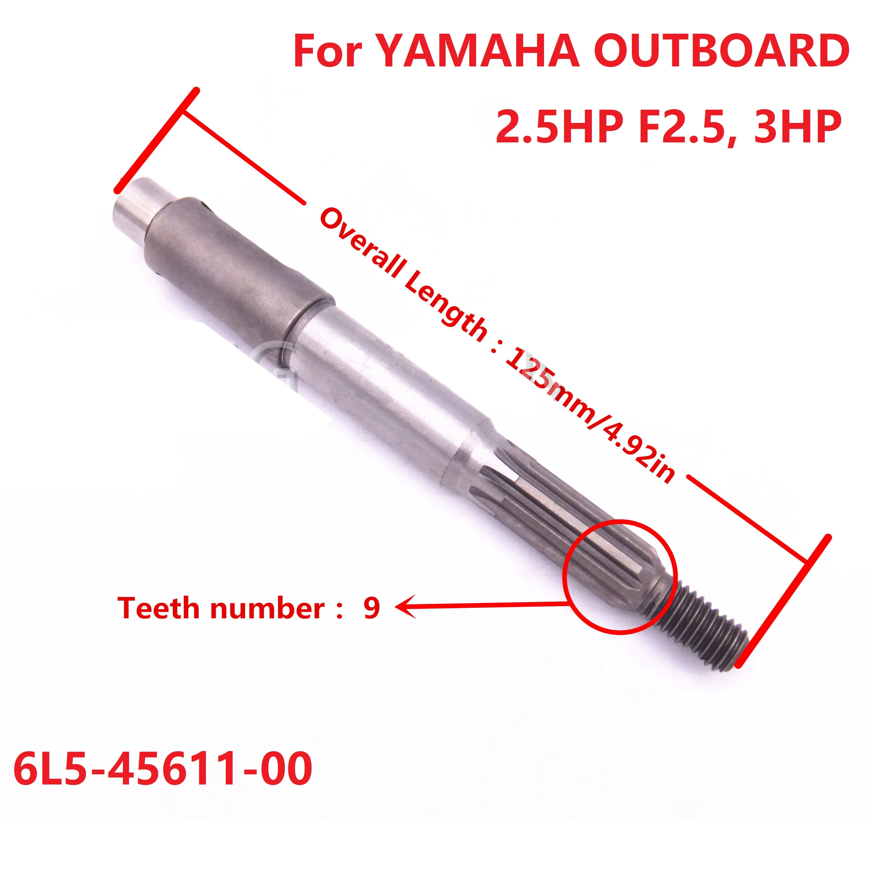 Propeller Shaft 6L5-45611-00 For Yamaha Outboard Engine F2.5 2.5HP 3HP 3A