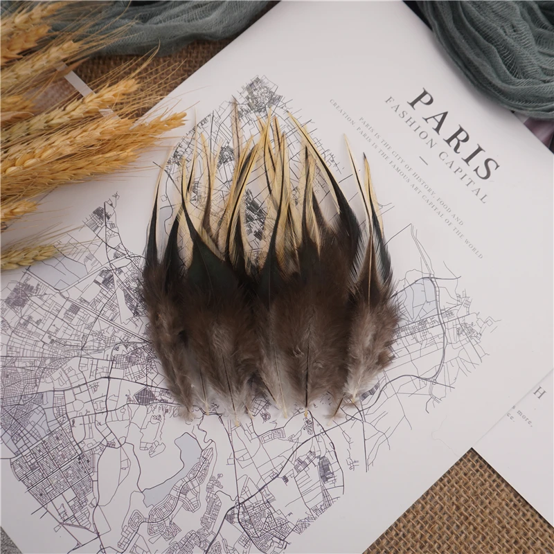 Pheasant Feathers Craft Feathers Natural Feathers Natural Pheasant Feathers for Crafts Chicken Plume Dream Catcher Accessories DIY Jewelry Creation Holiday Handicraft Decorations