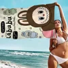 Cartoon L-Labubu Beach Towel Colorful Bath Towels for Girl Microfiber Quick Dry Custom Sand Free Beach Yoga Spa Gym Pool 2