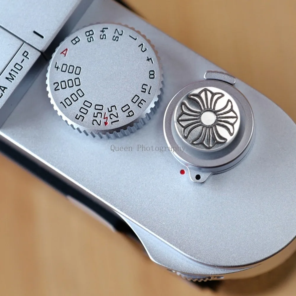 

Серебряная кнопка спуска затвора S925 для камеры Leica M3 4 5 6 7 8 9 M10 M11 серии M, батарейный блок с военным перекрестным рисунком
