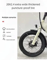 Tricycle de vélo électrique pliable à 3 roues pour adultes hors route avec panier de chargement vélo électrique à gros pneus de 20 pouces pour hommes pliant 6