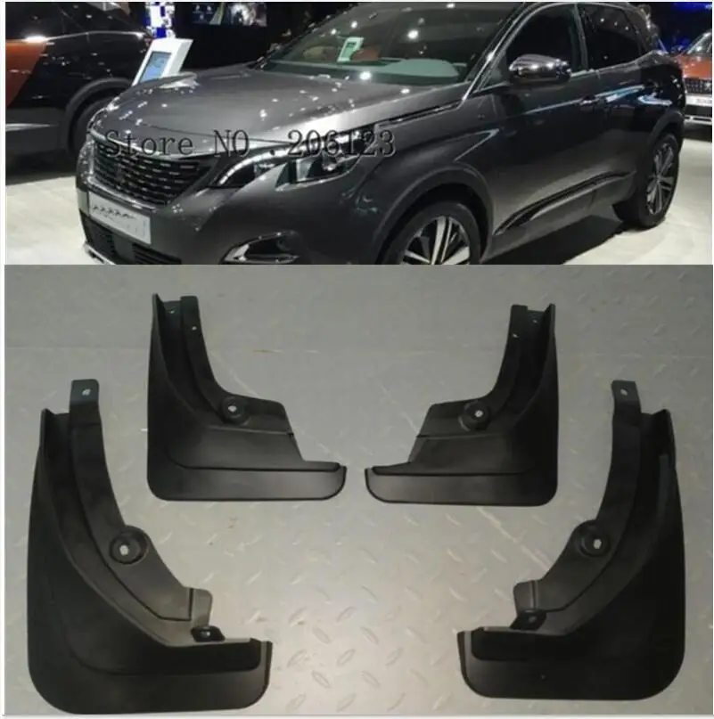 

4Pcs OE Styled Car Front Rear Mud Flap Mudguards Mudflaps Splash Guards Fender For Peugeot 3008 GT 3008GT 2017 2018 Accessories