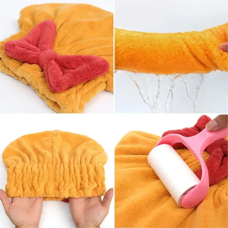 Dry Hair Cap Super Absorbent Quick Dry Bow Tie Towel Bath Bathroom Accessories quick drying towel curly hair drying hat