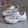 AUTUSPIN Summer Popular Women Sneaker Fashion Leather Patchwork Mesh Shoes Street Style Students Tide Sports Sneakers Size 35-39 5