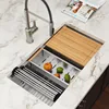 30 Inch Undermount Kitchen Sink 16 Gauge Stainless Steel Workstation Round Corners Single Bowl Under Counter 2