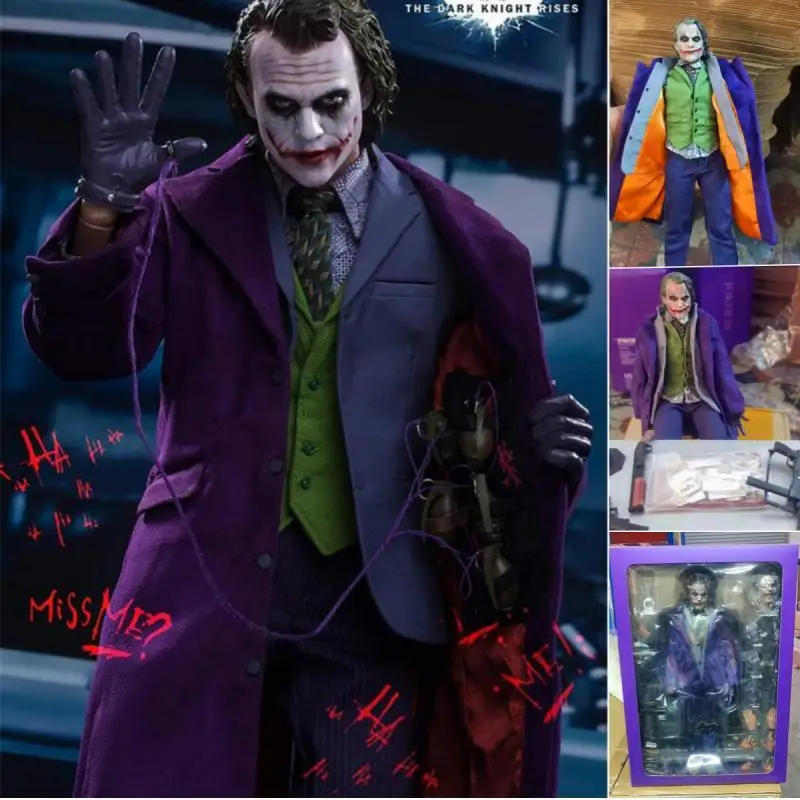 Hot Detective Comics The Dark Knight Anime Figurine Joker Mr.J Pudding 30Cm Action Figure Modello Mobile Heath Ledger Toys Gift