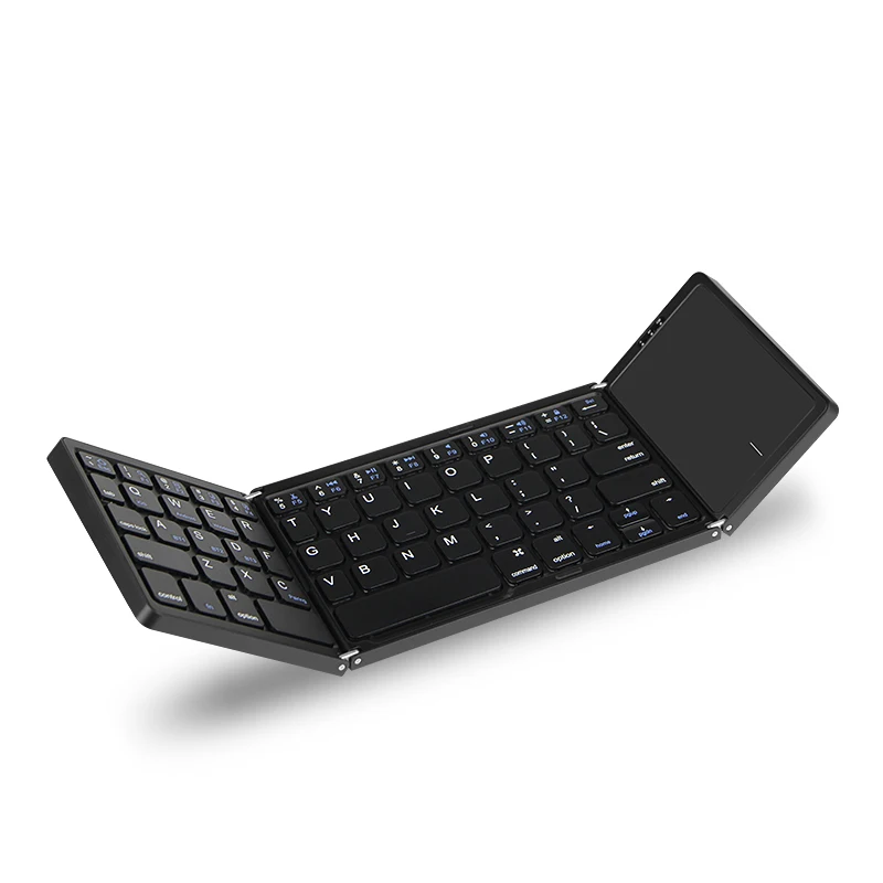 Teclado Bluetooth Sem Fio Dobrável com Touchpad para Windows, Android, IOS