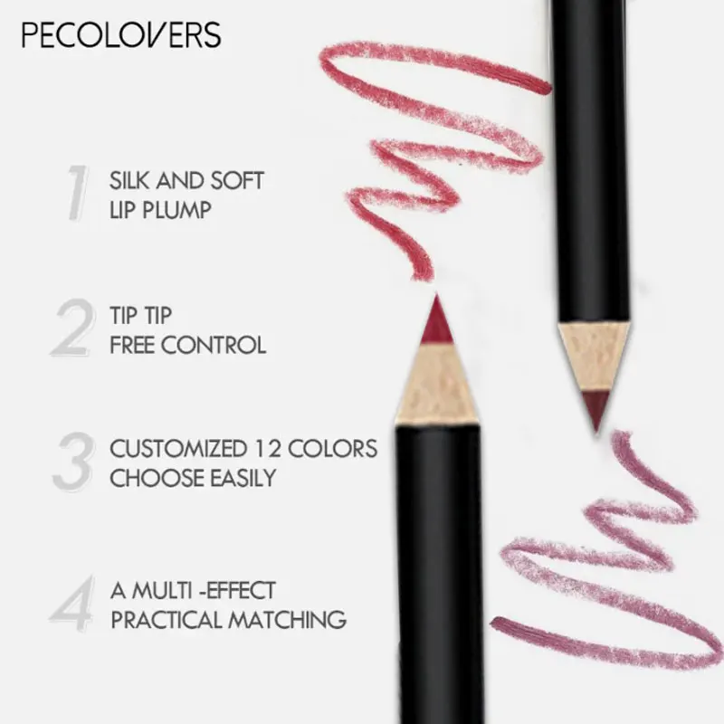 12 color lip gloss lipliner set silky, moisturizing, shiny, long-lasting color rendering makeup set