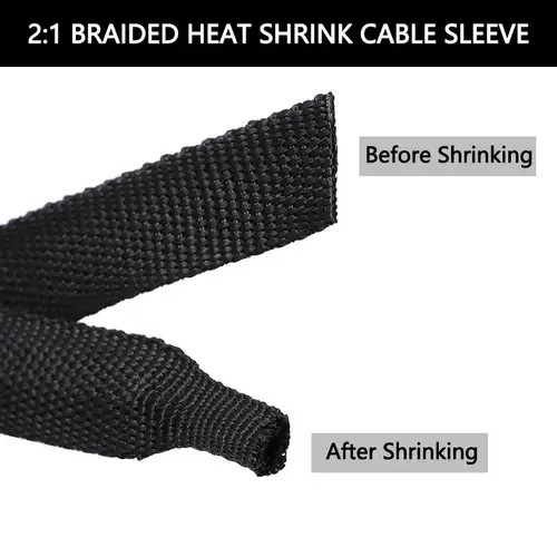 1~50m Braided Cable Sleeve Diameter 4~30mm PET Heat Shrink Tube Insulation Flam Retardant Shrinkable Wire Wrap Sheath Organizer - Image 3