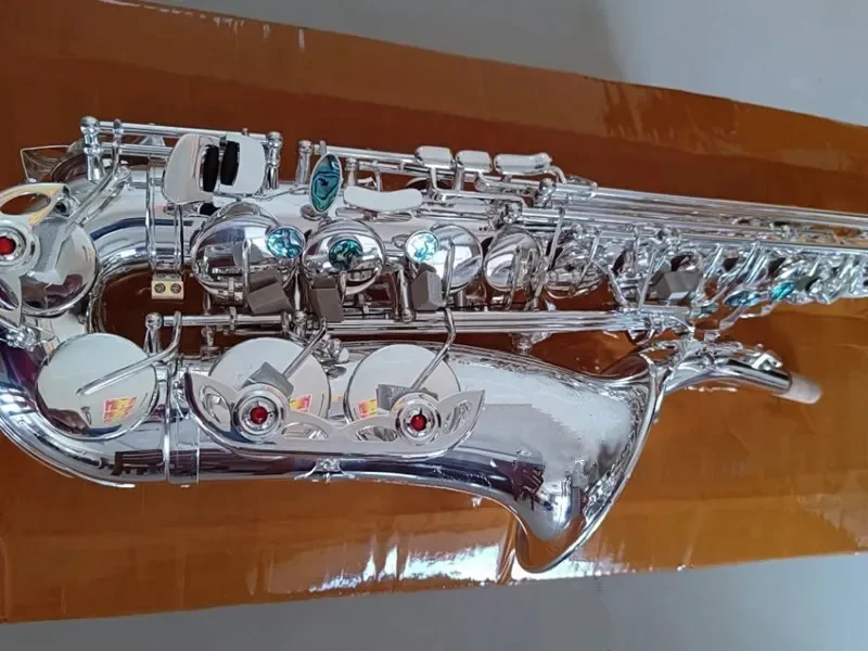 2025 Mark VI Alto Saxophone Silver Plated E Flat Brand Professional Musical Instrument Sax With Case Brass mouthpiece Reed