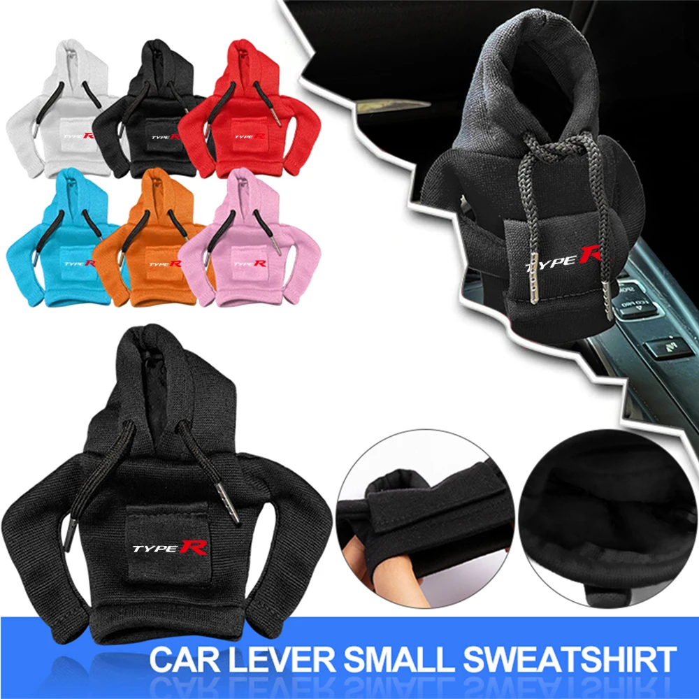 Hoodie Handle Creative Car Gear Lever Hoodie Shift Lever Cover Funny Interior For Honda CIVIC Type R Type S Mugen RR Accessories gear shift knob cover