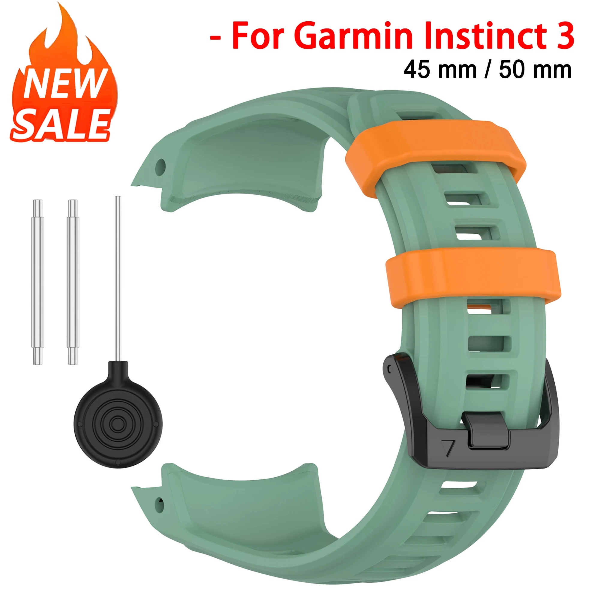 Silicone Wristband for Garmin Instinct 3 and 3 Solar Smartwatches