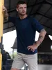 ZengVee 3 Pack Mens Running Shirts, Workout Tops Men Sport Fitness Shirts Gym Tops Men Crew Neck Breathable T-Shirt 4