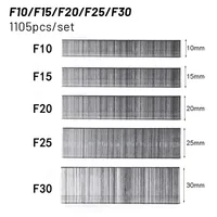 1105pcs F15/F20/F25/F30 Staples Straight Brad Nail 304 Stainless Steel Nail Gun Nailer Staple For DIY Home/Gardening Woodworking 1