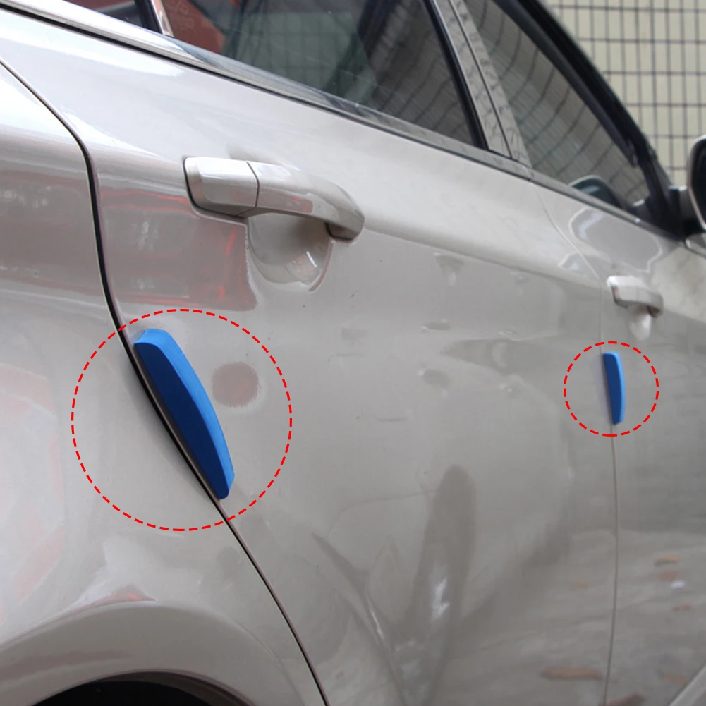 Car Door Protector Guard Strips - Scratch-Resistant Rubber Bumper Stickers for Auto Door Edge Protection and Decoration (4-Pack)
