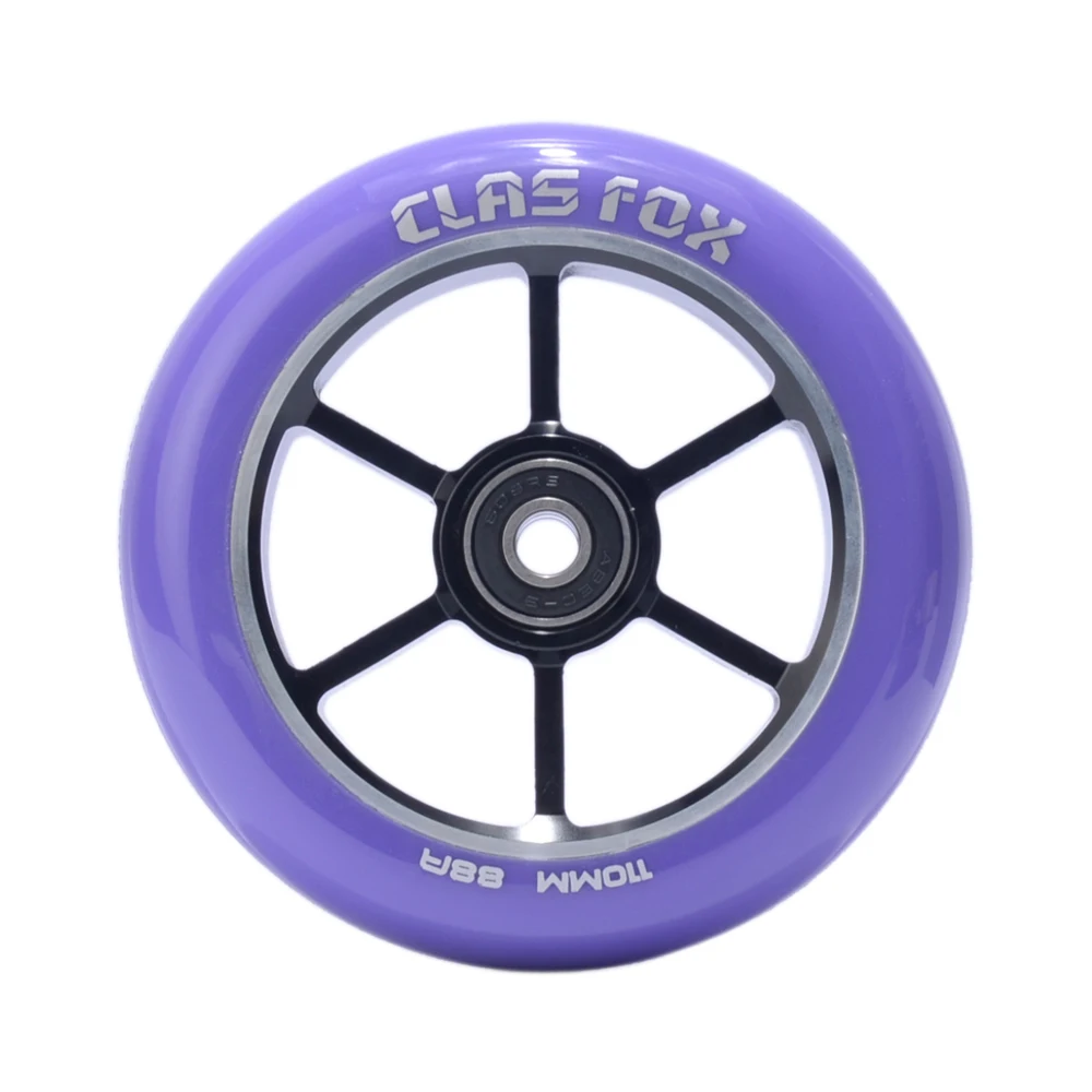 2 Ruote Di Ricambio Per Scooter Stunt 110 Mm - Gomma PU 88A, Cuscinetti ABEC-9, Anima In Alluminio, Colorate