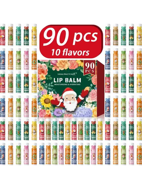 90 pieces/box 10 scented lipstick set Christmas set Moisturizing lips deep moisturizing Christmas gift