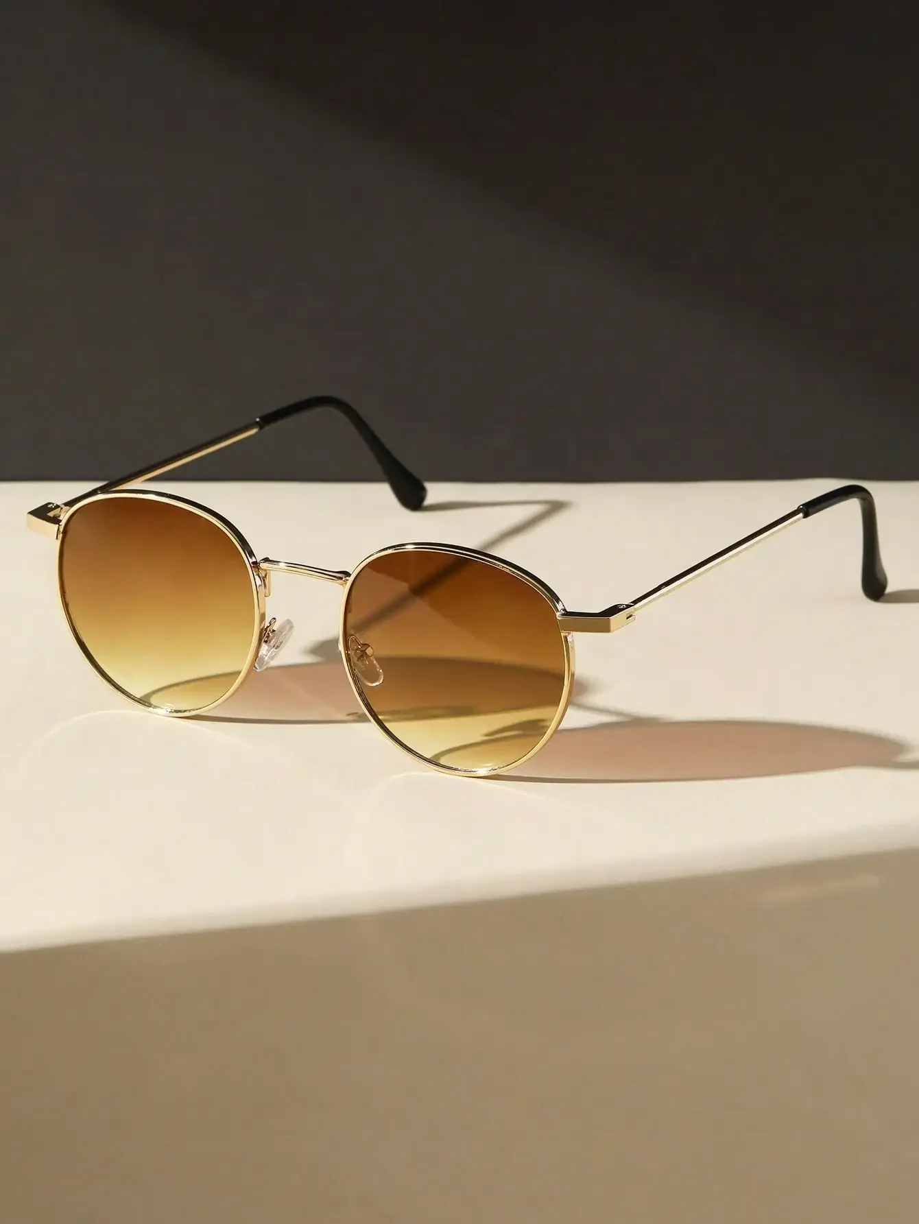 1PC Unisex Metal Round Frame Vintage Y2K Casual Sunglasses For Outdoor Daily Vacation Driving Clothing Accessories 5