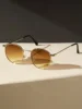 1PC Unisex Metal Round Frame Vintage Y2K Casual Sunglasses For Outdoor Daily Vacation Driving Clothing Accessories 5