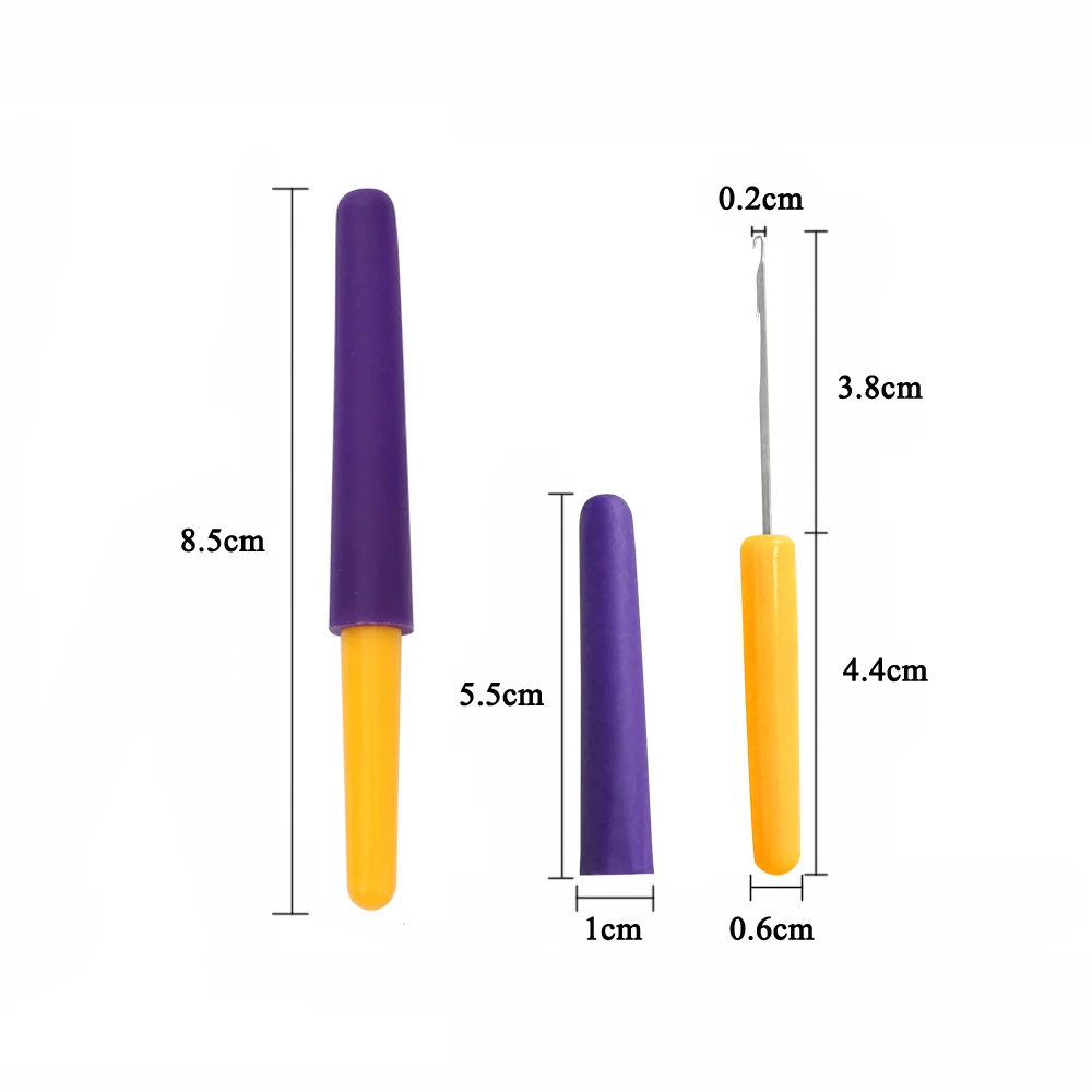 Tongue Crochet Hook Needle Hair Weaving Needle For Braids Knitting Craft Jumbo Braiding Twist Hair Extensions Sewing Accessories