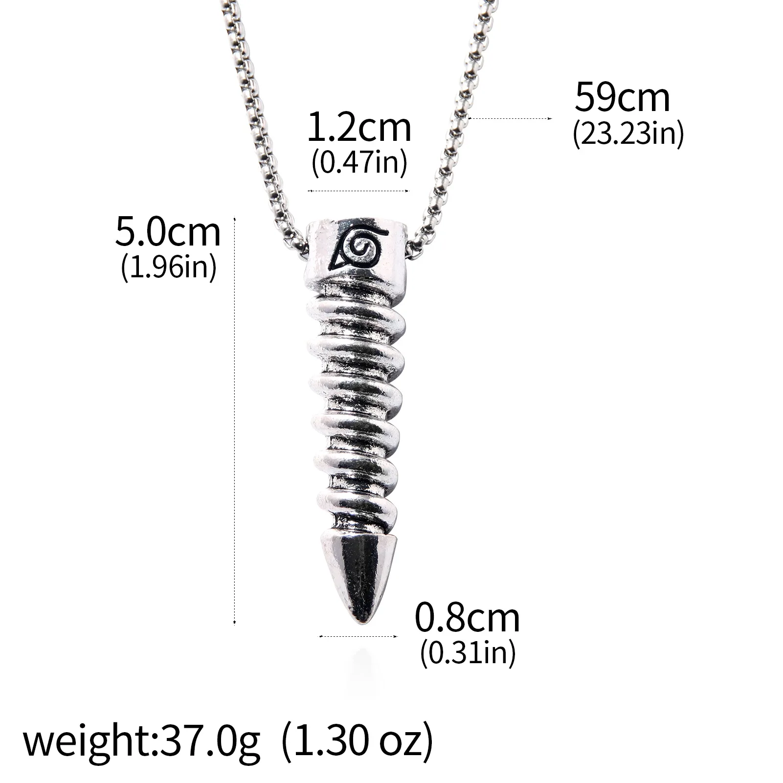Brdwn Boruto Screws Bullet Style Cosplay Halskette – Detail 1