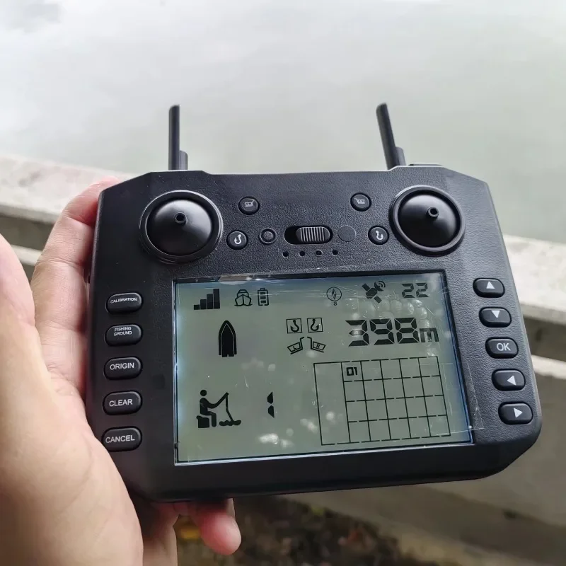 V030 Fishfinder With GPS Sonar For Fishing RC Bait Boat 180 Anchor Points Double Hook Pull Net Lost Signal Return