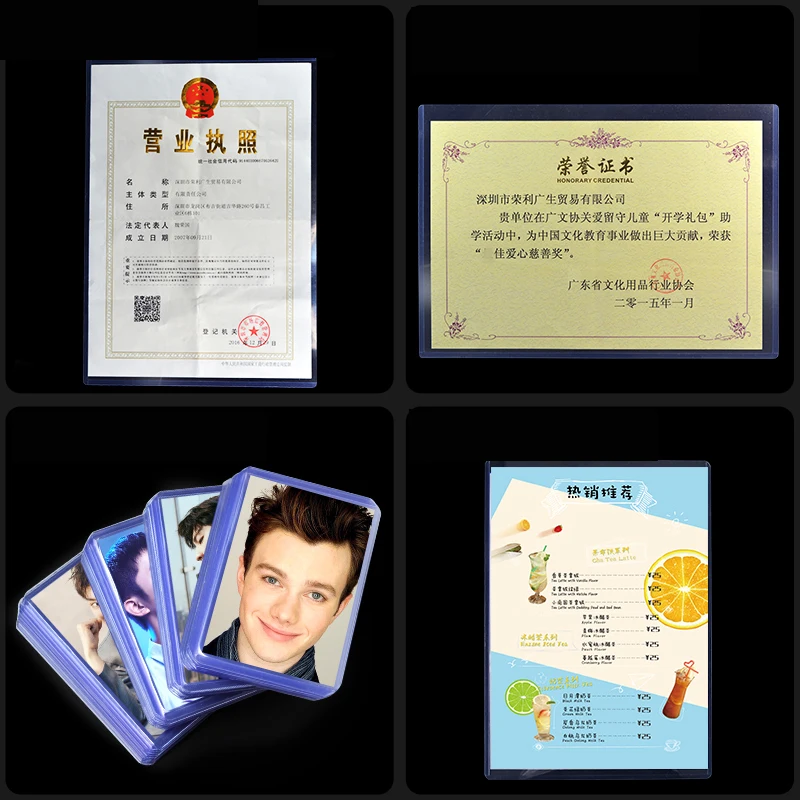 Card Protector B8 Protective Cover Postcard Album Small Card Hard Card Sleeve Pvc File A7 A6 A5 A4 B7 B6