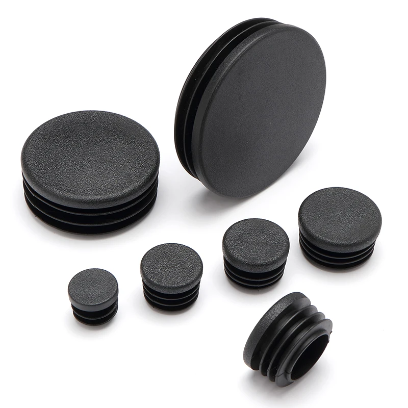 Lot De 5 Bouchons Gris Pour Tuyaux Ronds - Diamètre 26,9 Mm (3/4") - Idéal Pour Fermer Vos Tubes
