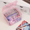 Transparent Plastic Storage Box Rectangular Shape Jewelry Container Collection Box Small Card Holder Dust-proof Cards Box 4