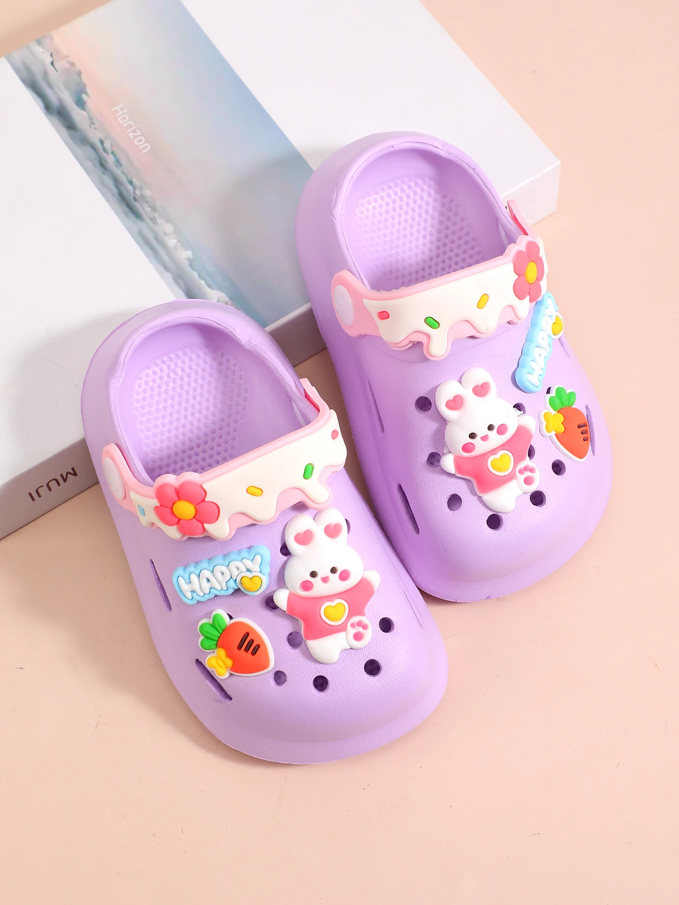 Children's slippers fashion cute flower girl sandals breathable non-slip indoor and outdoor garden beach slippers outdoor sports