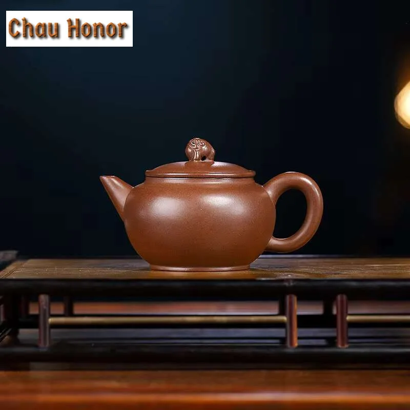 170ml Authentic Yixing Classic Tea Pot Raw Ore Purple Clay Filter Teapot Handmade Beauty Kettle Tie Guanyin Puer Tea Set Gifts