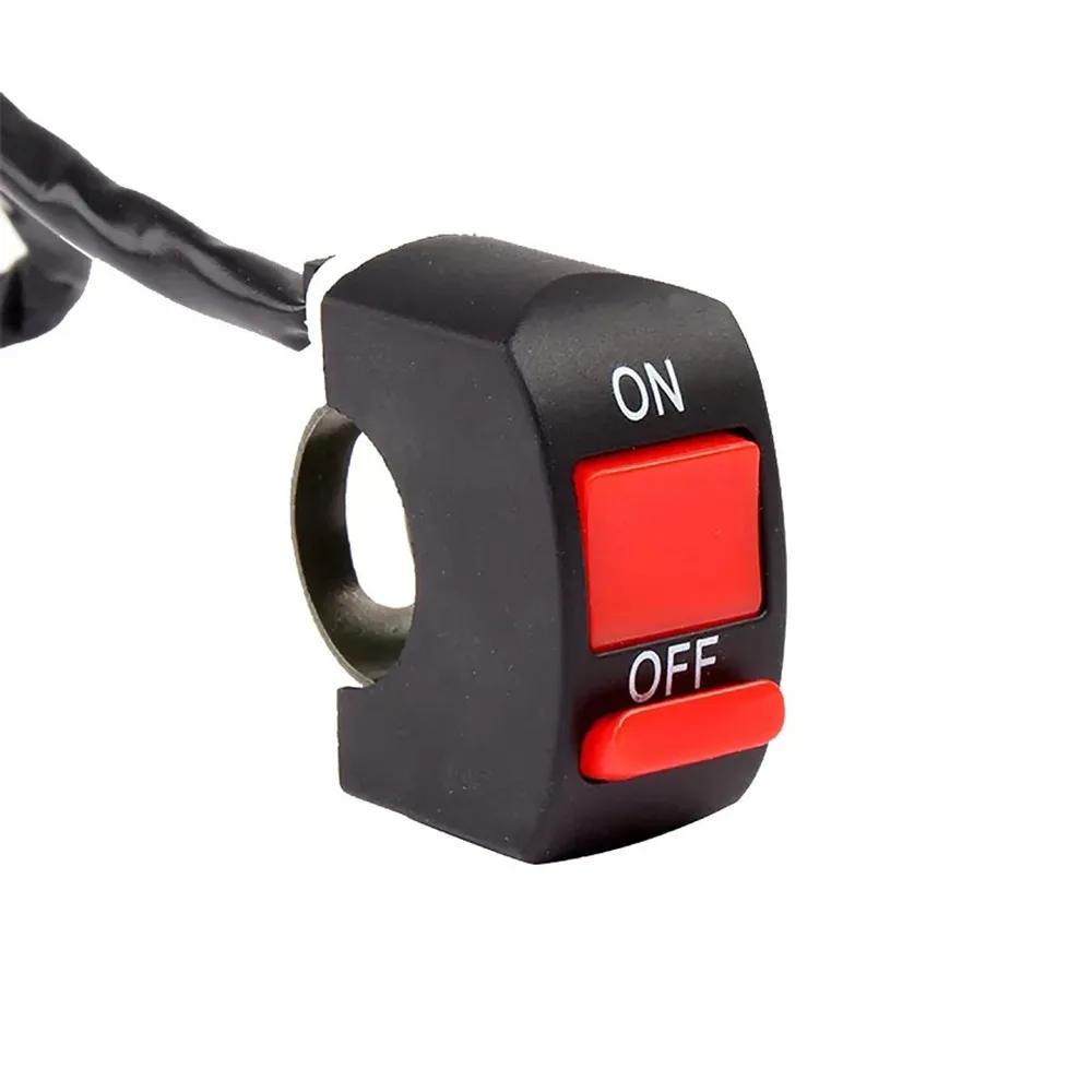 

Motorcycle Handlebar Flameout Switch ON OFF Power Button for Moto Motor ATV Bike DC12V/10A Black Universal