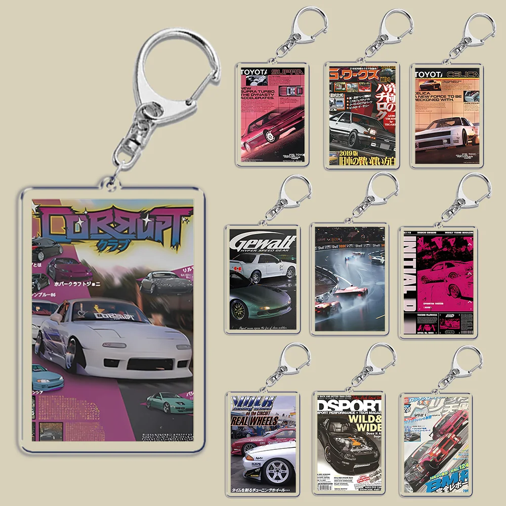 JDM Car Retrofit Racing Japanese Key Chain for Accessories Bag