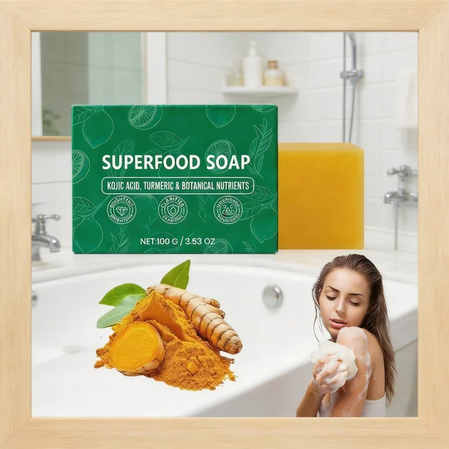 Savon au curcuma et au citron (1 ou 2 pièces) pour l'élimination des taches brunes, l'éclaircissement de la peau, le lavage du visage et du corps, le nettoyage en profondeur, la nutrition et l'atténuation de l'hyperpigmentation 1