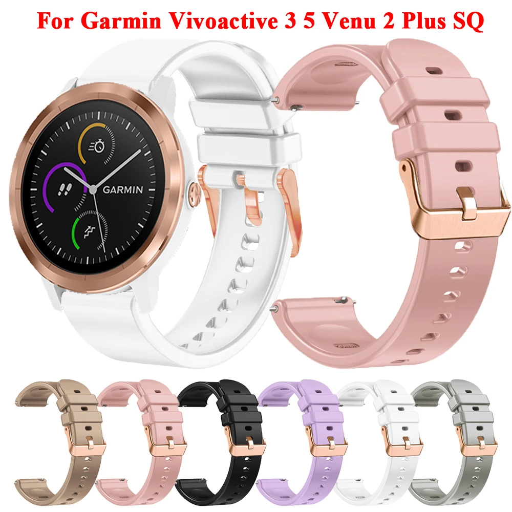 20mm Silicone Smart Watch Wristband Strap – Elegant and Versatile Design