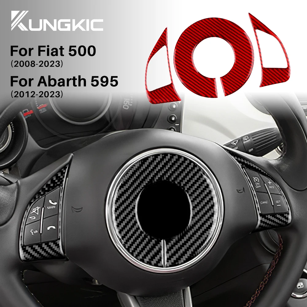 

Настоящая мягкая наклейка из углеродного волокна для Fiat 500 Abarth 595 2012 2013 2014 2015 2016 2017 2018 2019 2020 2021 рулевое управление автомобилем