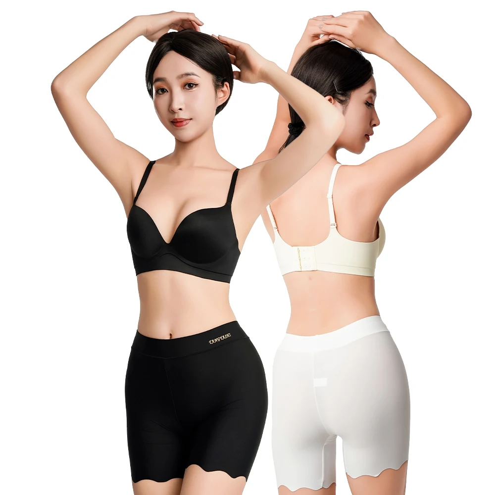 3Pcs Women Underwear Slimming Shorts Safety Dress Panties High Waist Seamless Ice Silk Boxers Plus Size Short Pants M-4XL