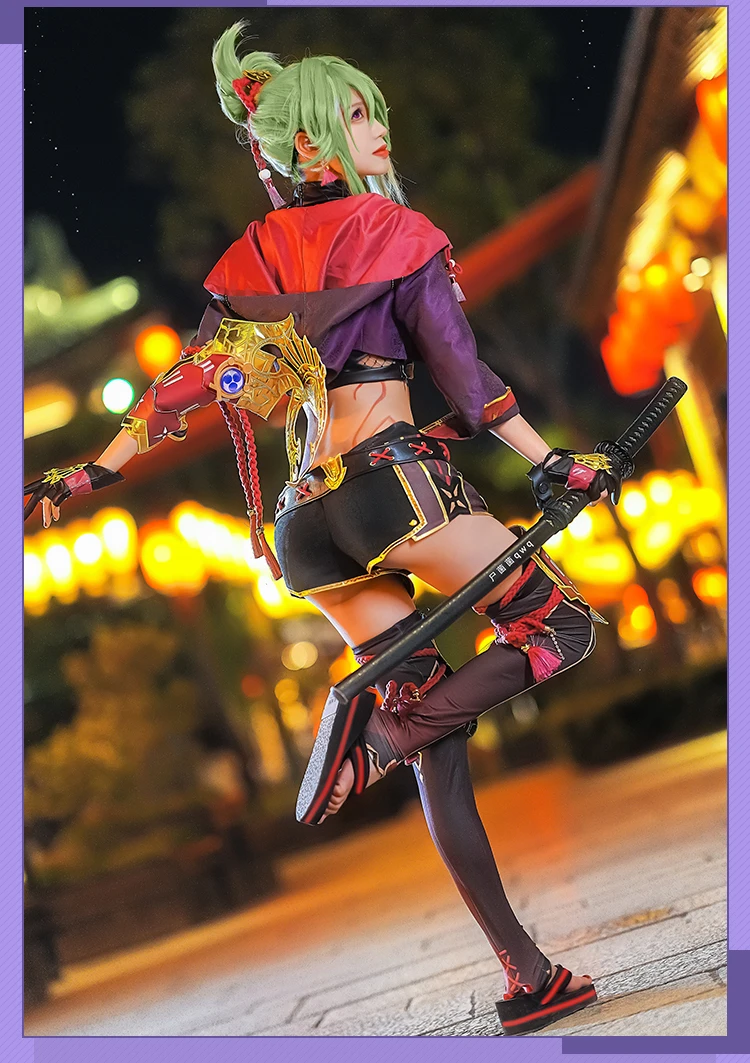 COS-HoHo Anime Genshin Impact Kuki Shinobu Game Suit Lovely Uniform Cosplay  Costume Halloween Party Performance Outfit Women - AliExpress