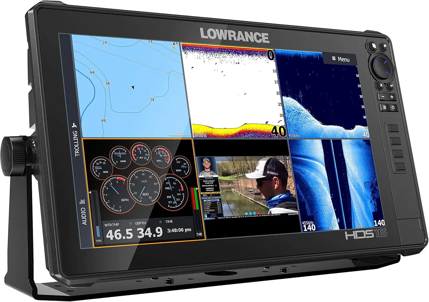 -Live Fish Finder, Multi-Touch Screen, Live Sonar Compatible,-US Enhanced Mapping