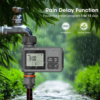 Water Timer Automatic Sprinkler Timer Garden Watering System Smart Irrigation Controller with Soil Moisture Sensor Waterproof 1