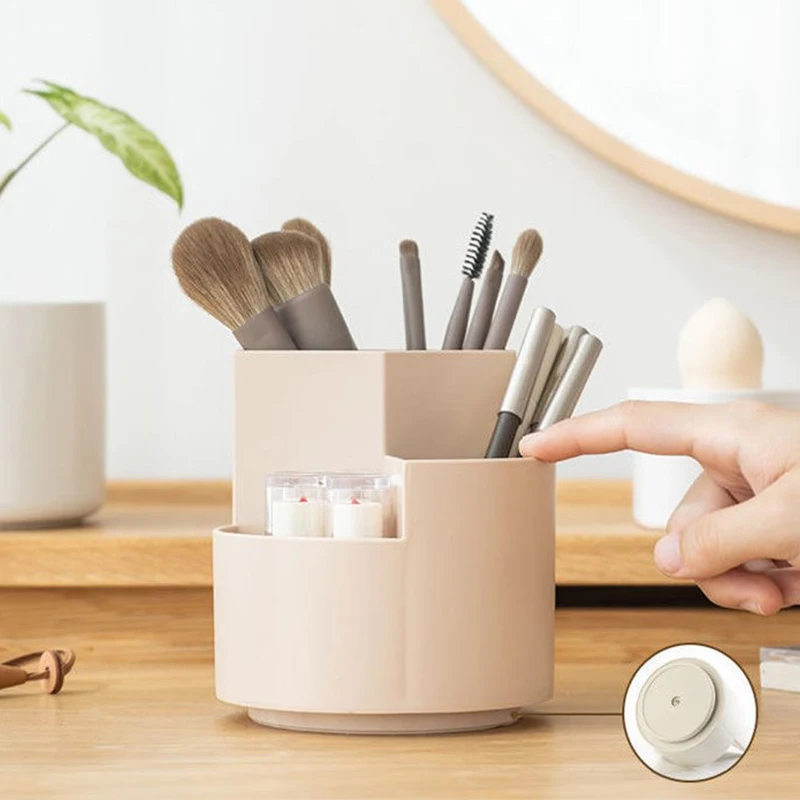 

Органайзер для хранения кистей для макияжа в минималистическом стиле, маленький настольный органайзер для свежего общежития, вместительный держатель для ручек