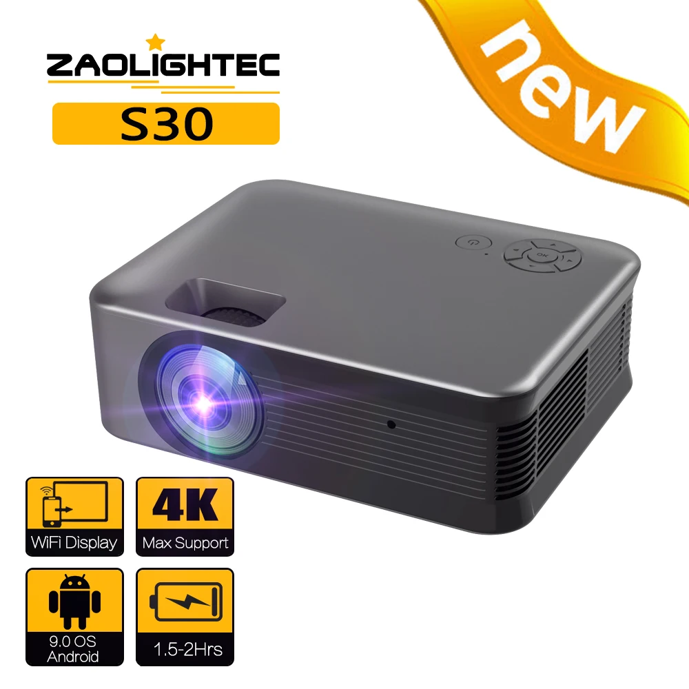 ZAOLIGHTEC S30 MINI Projector Smart TV WIFI Portable Home Theater
