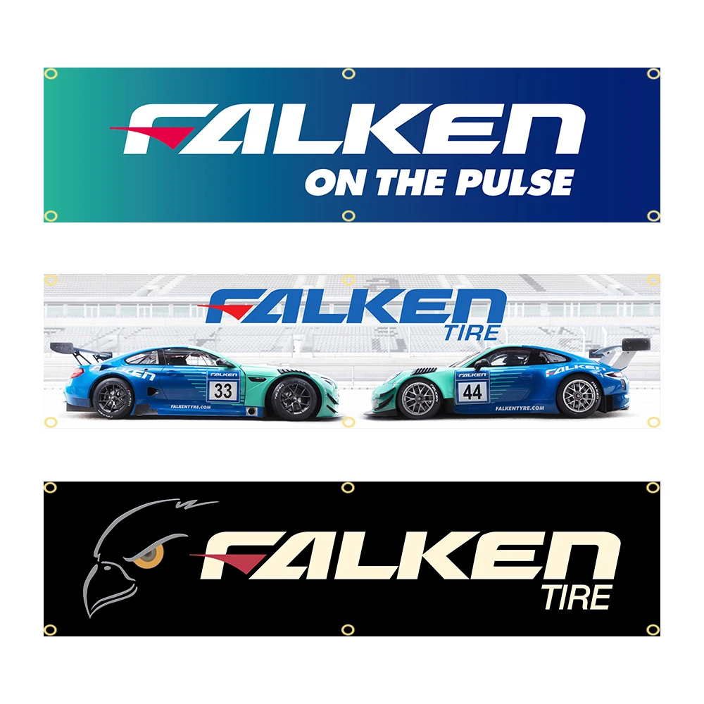 

60X240cm Falkens Tire Banner Flag Polyester Printed Garage or Outdoor Decoration Tapestry