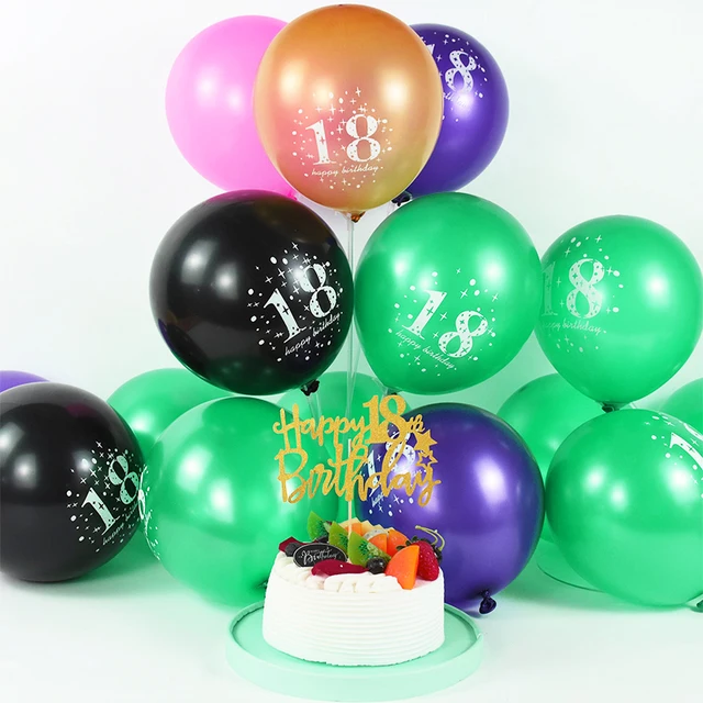 18th birthday latex balloons
