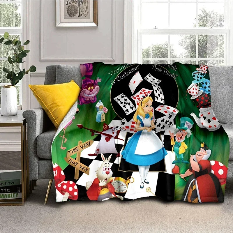 Cartoon 29 Style Alice in Wonderland Cheshire Cat Soft Flannel Blanket for Bed Bedroom Sofa Picnic,Throw Blanket for Outdoors 3D 3
