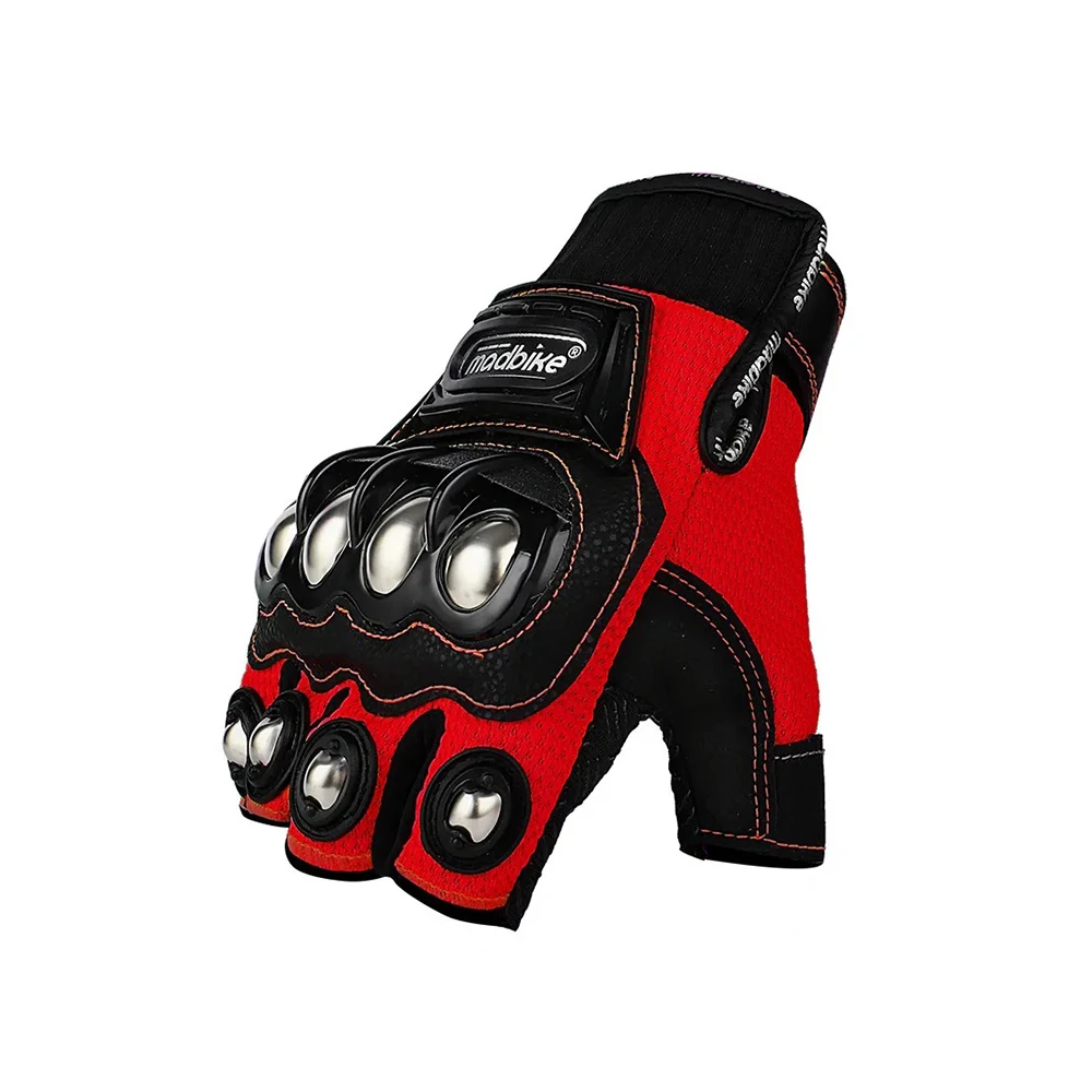 Motobike Knitting Guantes 남여 남성 여성 오토바이 여름 통기성 승마 보호 장비 반 손가락 스포츠 바이커 장갑