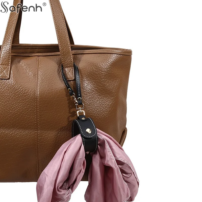 Leather Strap Trendy Solid Color PU Glove Scarf Holder Strap Outdoor Travel Hat Clip Portable Multifunctional Towel Storage Clip