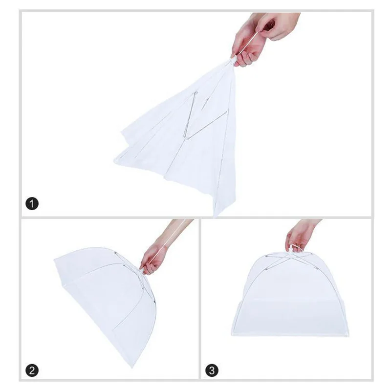 Pop-Up Mesh Screen Food Cover Tent Reusable Collapsible Outdoor Picnic Food Covers Mesh Keeping Out Flies 17 Inches food cover