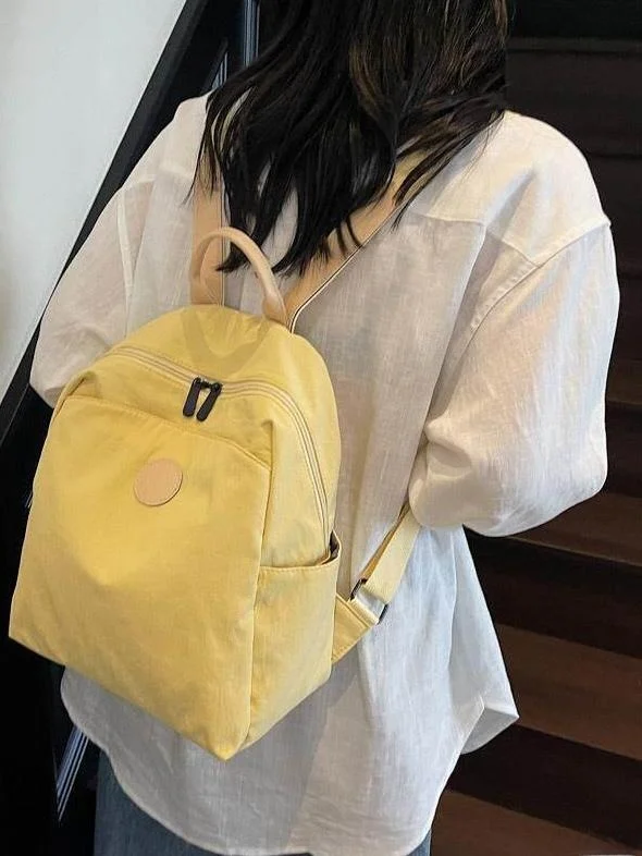 여성용 경량 아웃도어 여행 백팩 통근 숄더백 학교 수업 가방 등산 가방 물병 홀..