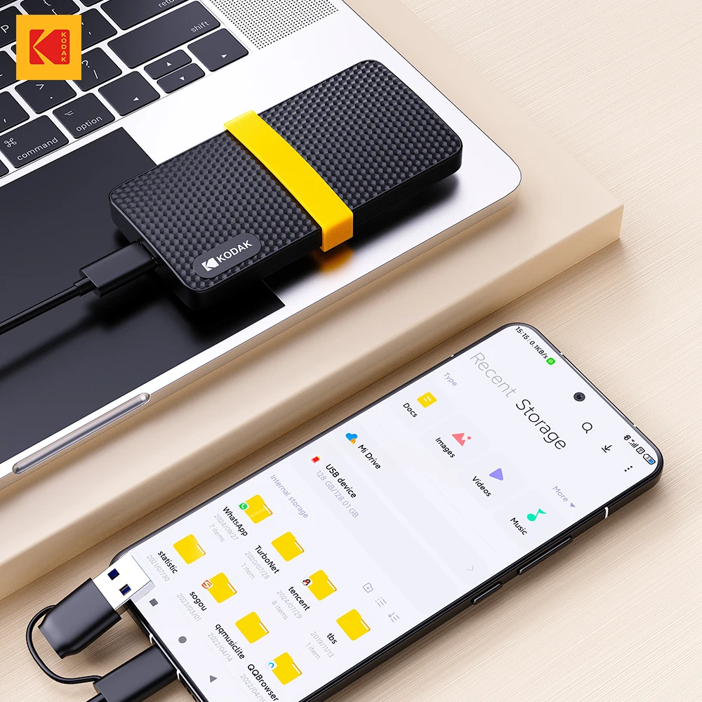 新しいコダックX200ポータブルSSD 1TB USB 3.1 Type C外付けドライブ